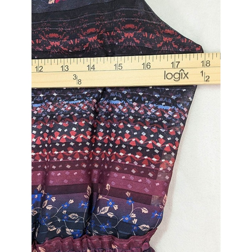Kensie Midi Dress Womens 14 Rainbow Boho Whimsigoth Cottagecore Garden Party - Picture 6 of 11
